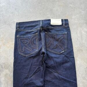 Rock Smith Japanese Style Skinny Embroidered Denim Rag Vintage Jeans 34x32